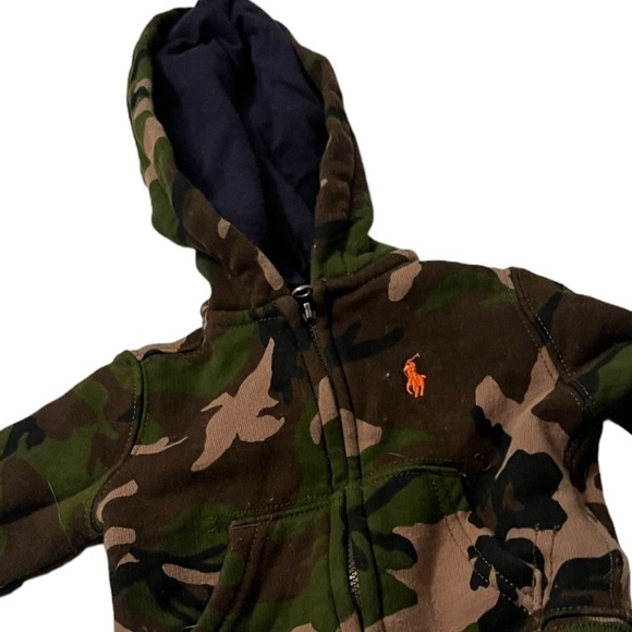 Polo Ralph Lauren Baby Camo Hoodie Sz 3M Jacket - Picture 3 of 5